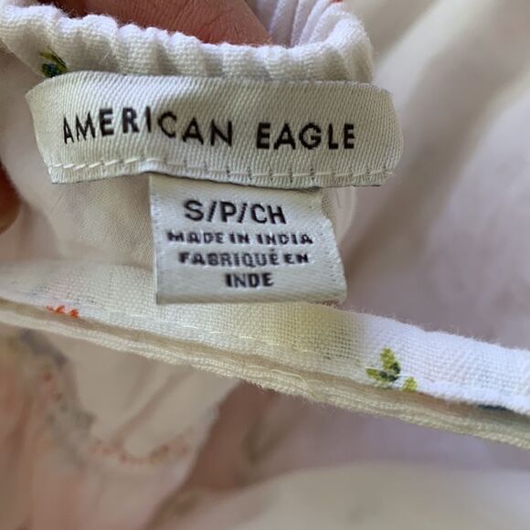 Vintage American Eagle Linen blend babydoll AE Floral Cami Mini Dress coquette - Picture 9 of 9